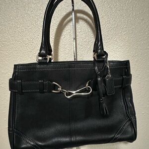 Black Coach Leather Handbag